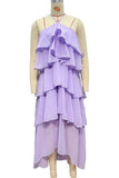 Layered Halter Maxi Dress