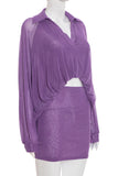 Chic Cropped Top and Skirt Set