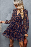Floral V-Neck Casual Dress