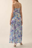 Strapless Floral Maxi Dress