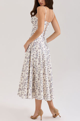 Floral Sweetheart Midi Dress