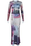 Stylish Long Sleeve Skirt Set