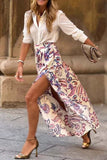 Elegant Side-Slit Maxi Skirt
