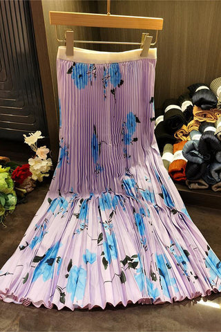Floral Pleated Skirt Set