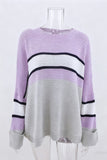 Oversized Striped Knit Sweater