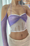 Knotted Mesh Tank with Sleeve Detail
