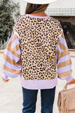 Animal Print and Stripe Long Sleeve Tee