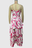 Floral One-Shoulder Casual Dress