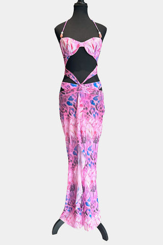 Artistic Print Bikini Dress