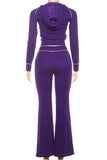 Zip-Up Hoodie Pants Set