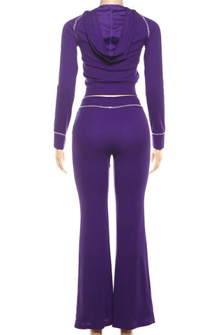 Zip-Up Hoodie Pants Set