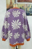 Floral Patterned Button-Front Cardigan