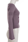 V-Neck Sweater with Graphic Detail