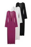 Elegant V-Neck Casual Dress