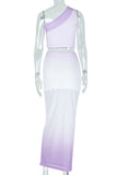 One-Shoulder Skirt Set