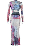 Stylish Long Sleeve Skirt Set