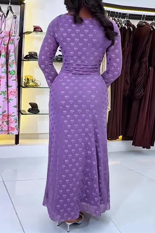 Elegant Long-Sleeve Casual Dress