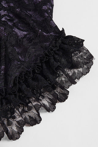 Lace Trim Corset Tank Top