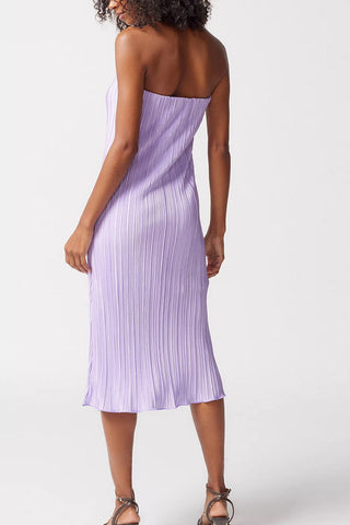 Ribbed Strapless Midi Dress