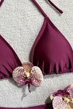 Floral Accent Bikini Set