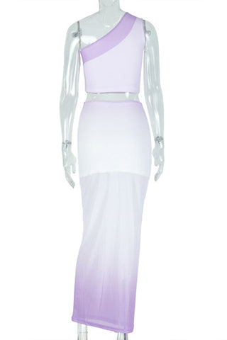 One-Shoulder Skirt Set