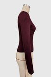 Deep V-Neck Long Sleeve Top