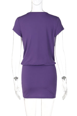 Draped Dress Set with O-Ring Detail