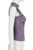 Artistic High Neck Tank Top