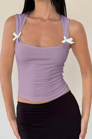 Bow-Accent Tank Top