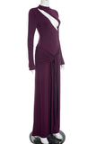 Cutout Detail Gathered Maxi Dress