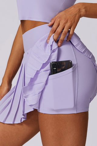 Chic Pleated A-Line Mini Skirt