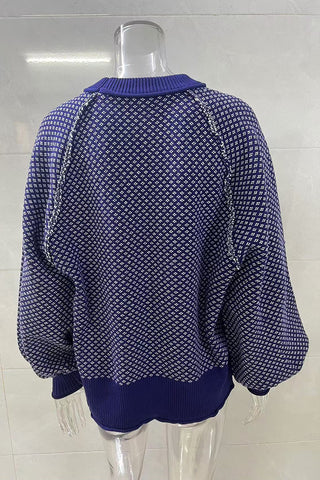 Textured Knit Pattern Sweater