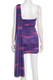 Asymmetrical Ruched Casual Dress