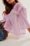 Ruffled Button-Front Blouse