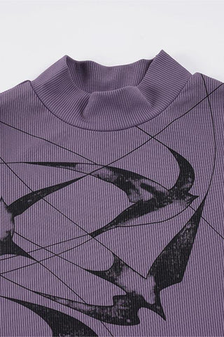 Artistic High Neck Tank Top
