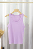 Ribbed Scoop Neck Tank Top