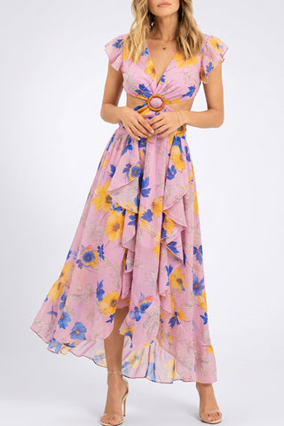 Flowy Cutout Midi Dress