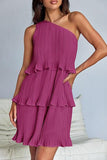 Asymmetrical Tiered Casual Dress