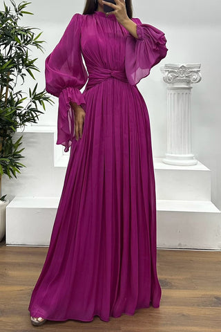Elegant Pleated Maxi Dress