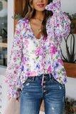 Floral Smocked Sleeve Blouse