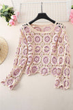 Crochet Lace Floral Blouse