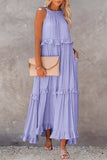 Sleeveless Ruffle Casual Dress