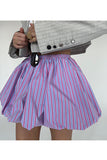 Striped High-Waisted Mini Skirt
