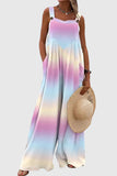 Leaf Print Wide-Leg Jumpsuit
