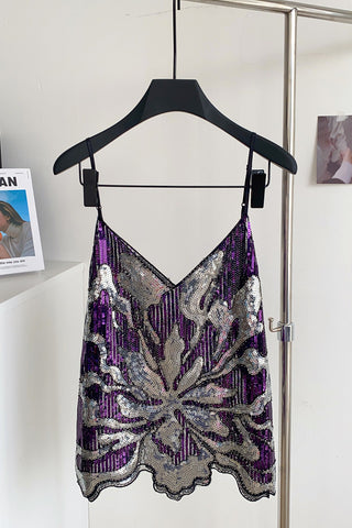 Sequin Embellished Camisole Top