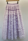Ruffled Midi Casual Skirt