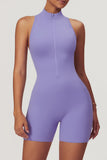 Sleeveless Zip Front Romper