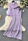 Elegant Cami Dress and Button-Up Set