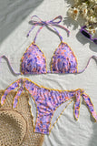 Floral Triangle Bikini Set