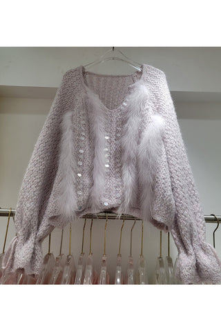 Embellished Fluffy Sweater